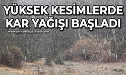 Bolu’nun yüksek kesimlerinde kar yağışı başladı