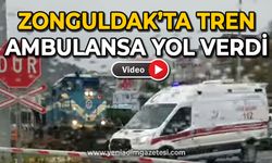 Dünya üzerinde böylesi görülmedi: Zonguldak'ta tren ambulansa yol verdi!