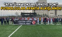 Futbolculardan ayakta alkışlandı: "Atatürk yoksa Türkiye yok"