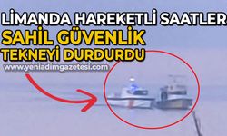 Kozlu Limanı'nda hareketli saatler: Sahil Güvenlik ekipleri tekneye yanaştı!