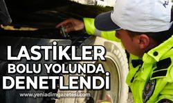 Kış lastikleri Bolu yolunda denetlendi