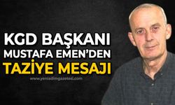Karaelmas Gazeteciler Derneği Başkanı Mustafa Emen'den taziye mesajı