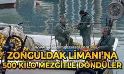 Zonguldak Limanı'na 500 kilo mezgitle döndüler