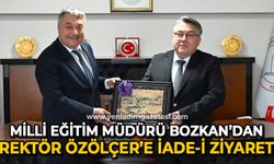 Milli Eğitim Müdürü Osman Bozkan'dan ZBEÜ Rektörü İsmail Hakkı Özölçer'i ziyaret etti