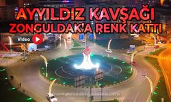 Ayyıldız kavşağı Zonguldak'a renk kattı