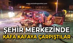 Şehir merkezinde kafa kafaya çarpıştılar