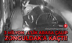 18 yaşından küçük zanlı 3 milyon TL'lik araba çalıp Zonguldak'a geldi!