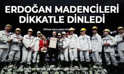 Cumhurbaşkanı Erdoğan Madenci Korosu'nu dikkatle dinledi