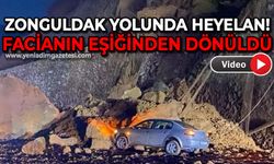 Zonguldak-Ankara karayolunda heyelan: Facianın eşiğinden dönüldü!