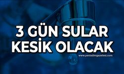 Zonguldak’ta 3 gün sular olmayacak