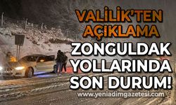 Zonguldak Valiliği yollardaki son durum hakkında bilgi verdi