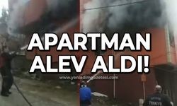 Apartman alev alev yandı: Bina sakinleri sinir krizi geçirdi!