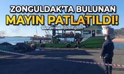 Zonguldak'ta bulunan deniz mayını patlatıldı