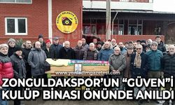 Zonguldakspor'un futbolcusu Şükrü Güven kulüp binası önünde anıldı