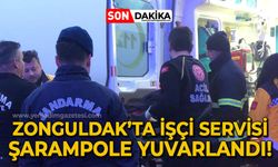 Zonguldak'ta işçi servisi şarampole yuvarlandı!