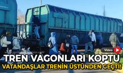 Zonguldak kent merkezinde tren vagonları koptu: Vatandaş trenin üstünden geçti!