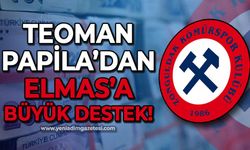 Teoman Papila'dan Zonguldak Kömürspor'a büyük destek!