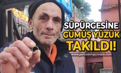 Zonguldak'ta temizlik personelinin süpürgesine gümüş yüzük takıldı!