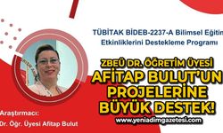 ZBEÜ Dr. Öğretim üyesi Afitap Bulut’a TÜBİTAK desteği