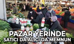 Zonguldak pazar yerinde satıcı da alıcı da memnun