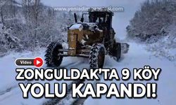 Zonguldak'ta 9 köy yolu kapandı: Ekipler teyakkuzda