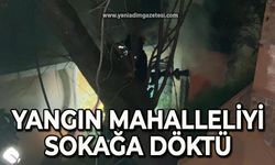 Kömürlükte çıkan yangın mahalleliyi sokağa döktü