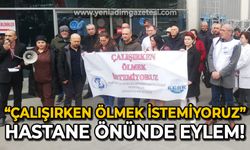 Zonguldak Atatürk Devlet Hastanesi önünde eylem: Çalışırken ölmek istemiyoruz