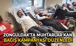 Zonguldak'ta muhtarlar kan bağış kampanyası düzenledi
