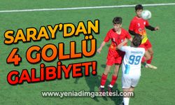 Sarayspor'dan 4 gollü galibiyet: Tersane engeli aşıldı