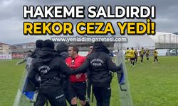 Hakeme saldıran futbolcu rekor ceza yedi!