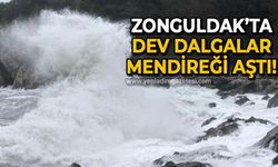 Zonguldak'ta dev dalgalar mendireği aştı!