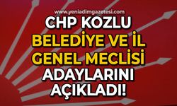 CHP Kozlu Belediye ve İl Genel Meclisi adaylarını açıkladı