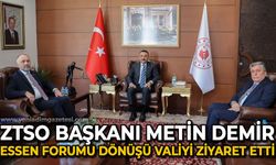 ZTSO Başkanı Metin Demir Vali Hacıbektaşoğlu'nu ziyaret etti