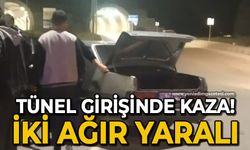 Kilimli Sahil Yolu tünel girişinde kaza: İki ağır yaralı!