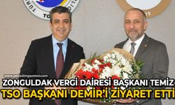 Zonguldak Vergi Dairesi Başkanı Halil İbrahim Temiz'den ZTSO'ya ziyaret