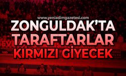 Zonguldak'ta taraftarlar kırmızı giyecek