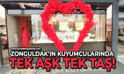 Zonguldak'ın kuyumcularında 'tek aşk, tek taş': Sevgililer Günü mesaisi sürüyor