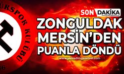 Zonguldak Kömürspor Mersin'de puanı kaptı!