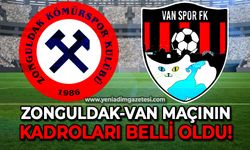 Zonguldak Kömürspor - Vanspor maçının kadroları belli oldu