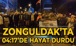 Zonguldak'ta 04:17'de asrın felaketi anıldı: Hayat durdu
