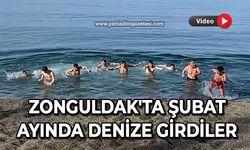 Zonguldak'ta Şubat ayında denize girdiler