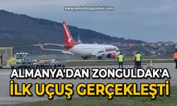 Almanya'dan Zonguldak'a ilk uçuş gerçekleşti
