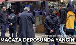 Mağazanın deposunda yangın: Büyümeden kontrol altına alındı