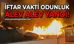 İftar vakti odunluk alev alev yandı!