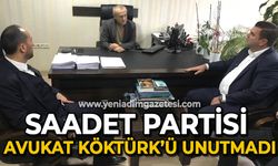 Saadet Partisi heyeti Avukat Şenol Köktürk'ü unutmadı