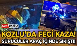 Kozlu’da feci kaza: Araçta sıkıştılar