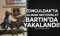 Zonguldak'ta çalınan motosiklet Bartın'da yakalandı