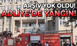 Zonguldak Adliyesin’de yangın çıktı