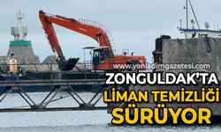 Zonguldak Limanı'nda temizlik sürüyor