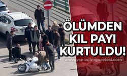 Zonguldak'ta korkutan kaza: Ölümden kıl payı kurtuldu!